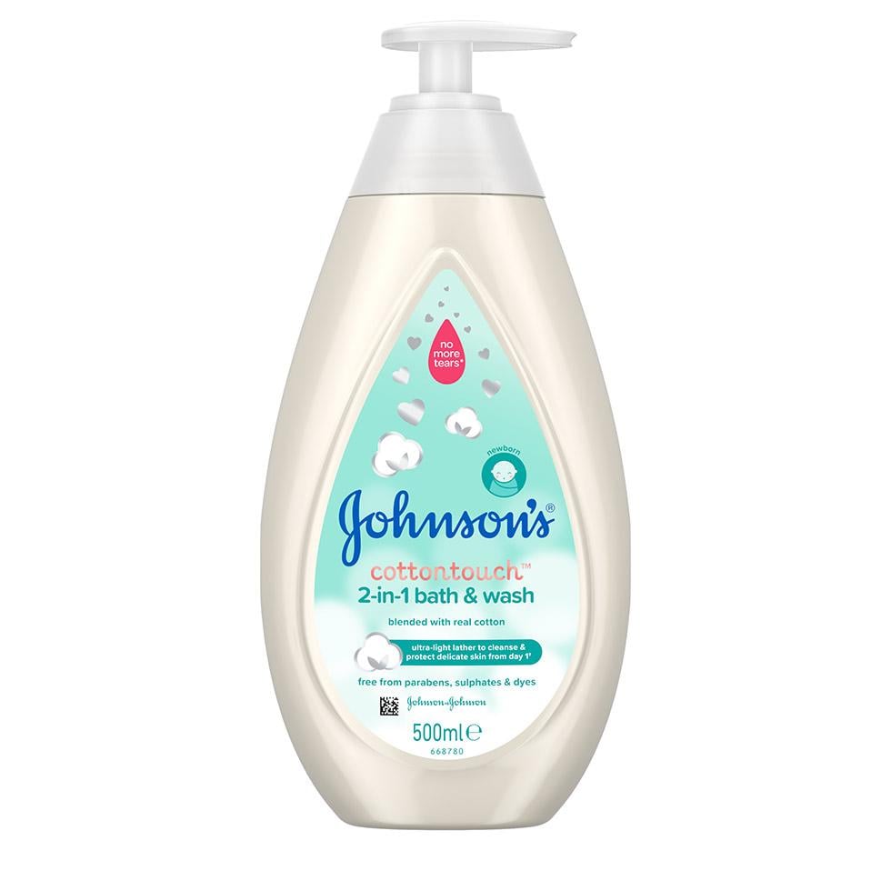 JOHNSON'S® Cottontouch™ 2-u-1 gel za pranje kose i tijela novorođenčadi i djece